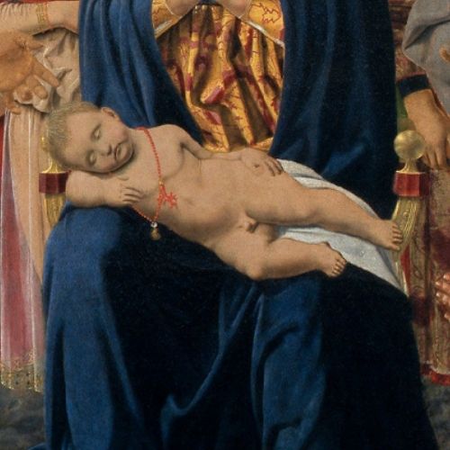 Piero della Francesca, Pala di Brera, dettaglio corallo